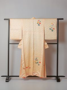 100% pure silk, vintage kimono, made in Japan *Please note: Obi for kimono is not included.  : please refer to attached pic  I'll ship within 1-2 business days after payment. Free shipping by registered airmail or Fedex Delivery usually takes 10~20 days on average based on where you are  We will do our best to provide courteous and responsive service to get your satisfaction. Thank you again and best regards.  Import duties, taxes, and charges are not included in the item price or shipping cost Cream Silk Kimono For Wedding, Vintage Silk Kimono For Wedding, Silk Kimono With Floral Embroidery, Traditional Spring Wedding Kimono, Spring Wedding Satin Kimono, Vintage Kimono With Floral Embroidery, Vintage Long Kimono For Wedding, Ceremonial Vintage Kimono, Vintage Long Sleeve Wedding Kimono