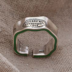 Material: resin Ring Party Jewelry, Elegant Monogram, Crop Pullover, Romantic Rings, You Are My Everything, Letter Ring, My Everything, Dope Jewelry, Funky Jewelry