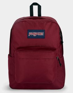 Jansport Superbreak Plus Backpack. The Superbreak Plus Is A Fresh Take On The Classic Superbreak Pack With An Internal Laptop Sleeve And Side Water Bottle Pocket, Making This Pack As Functional As It Is Far Out. Product Features:•front Utility Pocket With Organizer•fully Padded Back Panel•one Large Main Compartment•side Water Bottle Pocket•straight-Cut, Padded Shoulder Straps•web Haul Handle•made In Part With Recycled Materials•internal Padded Sleeve Fits 15" Laptop Content & Dimensions:•dimensi Red Jansport Backpack, Cute Jansport Backpacks, Jansport Superbreak Plus, Lululemon Backpack, Jansport Superbreak Backpack, School Bag Essentials, Book Purse, Red Backpack, Backpack Style