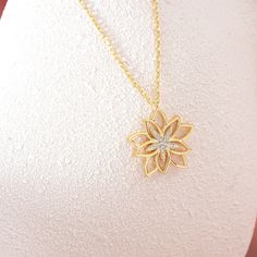 14k 18k Gold Diamond Lotus Flower Yoga Necklace, Dainty Spiritual Flower Necklace, Christmas Gift for Her, Spiritual Lotus Jewelry Our gold diamond necklaces are perfect choice for a Christmas, Mother's Day, valentine's day, birthday, wedding, anniversary, graduation, engagement, bridesmaid, and best friends gift. It's a good way to show appreciation to your mom, girlfriend, wife, grandmother, grandchildren, daughter, sister, best friend, boss or a co-worker. Also, a special treat just for yours Lotus Jewelry, Yoga Necklace, Ruby Diamond Rings, Gold Diamond Necklace, Diamond Fashion, Christmas Gifts For Her, Flower Necklace, Jewelry Stores, Gold Diamond