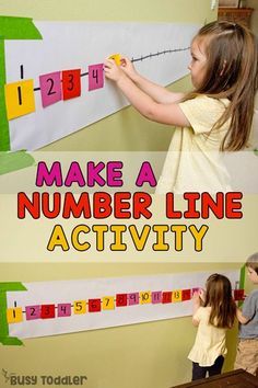 Number Line Activity, Number Line Activities, Easy Math Activities, Line Math, Preschool Math Games, Pre K Math, Number Sense Activities, Prek Math, Number Activities