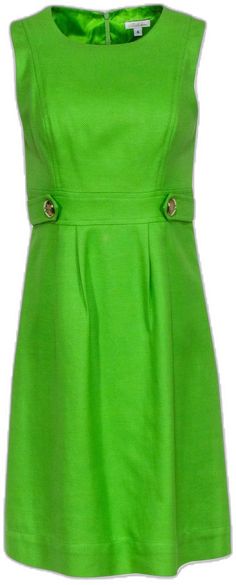 Current Boutique-Shoshanna - Lime Green Sleeveless Dress Sz 4 Green Lined Midi Dress, Kelly Green Sleeveless Summer Dress, Green Sleeveless Formal Dress, Spring Formal Green Dress, Chic Green Lined Dress, Green A-line Mini Dress For Spring, Chic Lined Green Dress, Fitted Green Sleeveless Knee-length Dress, Light Green Fitted Sleeveless Dress