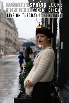 Camille Yolaine Beret Outfits, Parisian Spring, French Women Style, French Cinema, French Women, Tomboy Fashion, 60s Fashion, 인물 사진