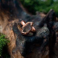 Copper jewelry ring with quartz gift to a woman Jewelry | Etsy Raw Stone Ring For Anniversary, Anniversary Raw Stone Ring Jewelry, Elegant Raw Stone Gift Rings, Gift Rings With Raw Stone, Gift Rings With Raw Stone In Open Ring Shape, Unique Rings With Raw Stone For Gift, Spiritual Crystal Ring With Raw Stone For Gifting, Spiritual Raw Stone Crystal Ring Gift, Spiritual Rose Gold Ring Jewelry