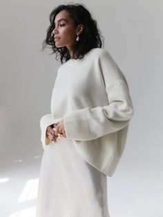 Cashmere boatneck sweater (buy 2 free shipping) Oversized Turtleneck Sweater For Everyday, Oversized Elegant Cashmere Sweater, Chic Oversized Sweater For Layering, Oversized Cashmere Sweater For Loungewear, White Relaxed Fit Cashmere Sweater, Chic Relaxed Fit Turtleneck Sweater, Chic Relaxed Fit Long Sleeve Sweater, Chic Long Sleeve Sweater With Relaxed Fit, Chic Long Sleeve Relaxed Fit Sweater