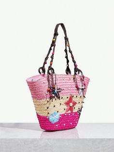 Stay stylish this summer with our Women's Multicolor Woven Tote Bag. Featuring a zippered closure, this bag is perfect for carrying all your essentials while adding a pop of color to your outfit. Stay organized and fashionable with this must-have summer accessory. Color : Multicolor Bag Size : Large Type : Shoulder Tote Bag Pattern Type : Geometric Material : PP Size Bag Height Bag Length Bag Width Handle Height Medium 26 41 12 28 Trendy Tote Beach Bag With Zipper, Trendy Multicolor Bucket Bag With Adjustable Strap, Summer Daily Use Bags With Zipper Closure, Multicolor Bucket Bag For Summer, Trendy Tote Beach Bag With Zipper Closure, Summer Bags With Zipper Closure For Daily Use, Summer Style Rectangular Beach Bag With Zipper, Summer Shoulder Bag With Zipper For Daily Use, Trendy Bucket Bag With Zipper Closure For Spring