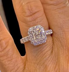 Radiant Wedding Rings, Radiant Cut Engagement Ring, Radiant Cut Diamond Ring, Radiant Halo, Radiant Cut Engagement Rings, Rose Gold Morganite, Morganite Diamond, Radiant Cut Diamond, Morganite Engagement