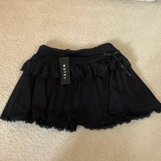 Motel Rocks Addalyn Frill Mini Skirt Black Size Xs Brand New With Tags Mini Skirt Black, Motel Rocks, Skirt Black, No Frills, Mini Skirt, Mini Skirts, Brand New, Skirt, Tags