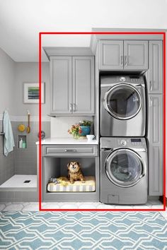 With a major laundry room renovation about to launch, we look at some laundry room ideas to help us figure out which direction we'd like to go. Renovation Plan, Grey Laundry Rooms, Dog Farm, Laundry Room Storage Shelves, Small Laundry Room Organization, Room Storage Diy, Dog Washing Station, Laundry Room Layouts