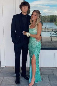 Prom Dress Floor Length, Prom Dresses 2023 Turquoise, Jr High Prom Dresses, Turquoise Prom Dress Couple, Teal Sequin Prom Dress, Prom Dresses 2023 Teal, Teal Sparkly Prom Dress, Freshman Hoco Dresses Long, Tourquise Prom Dress