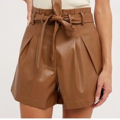 Bluivy. Faux Leather Shorts High Waisted Belted Wide Leg Flared With Pockets S Color Black Size M Check Out My Closet For Bundles And Receive An Additional Discount Faux Leather Bottoms For Day Out In Spring, Chic Brown Belted Bottoms, Chic Paperbag Waist Bottoms For Fall, Brown Shorts For Day Out In Fall, Trendy Paperbag Waist Bottoms For Fall, Chic Faux Leather Bottoms For Spring, Chic Going Out Shorts With Belt Loops, High Waist Shorts For Fall Date Night, Short Length Bottoms For Date Night In Fall