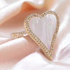 Gold filled heart adjustable ring Elegant Crystal Ring With Cubic Zirconia For Valentine's Day, Elegant Cubic Zirconia Crystal Ring For Valentine's Day, White Crystal Ring For Wedding On Valentine's Day, Dainty Rose Gold Heart Ring With Cubic Zirconia, White Crystal Ring For Wedding And Valentine's Day, Gold Cubic Zirconia Heart Ring For Proposal, Gold Heart Ring With Cubic Zirconia For Proposal, Cubic Zirconia Open Heart Ring, Elegant Heart Ring For Proposal On Mother's Day