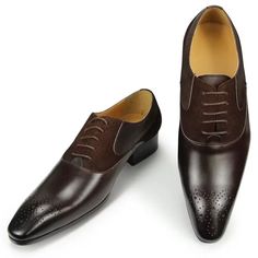 Introducing the ModishOpulence Brogue: Deluxe Nuptial Oxford, a sophisticated and stylish shoe crafted with genuine cow leather. With its lace-up closure and pointed toe design, this shoe exudes elegance and refinement. Elevate your style and make a statement on your special day. Shop now and experience the epitome of luxury. Classic Tuxedo, Tailored Suit, Shoe Crafts, Brogue Shoes, Stylish Shoes, Toe Designs, Casual Everyday, Travel Backpack, Signature Style