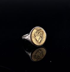 - Material: High Quality Solid 925 Sterling Silver - Brass - Surface width: 16mm x 18mm = 0.63 Inch x 0.71 Inch - Engraved Signet Ring will be completely handmade. DELIVERY: - Your order will be handmade in 1-5 business days. - Shipping time, * Australia: 4-7 business days(EXPRESS) * Canada: 2-4 business days(EXPRESS) * United States: 4-7 business days (FREE USPS) * You can get an Express shipping upgrade for $9.90. * Europe: 2-4 business days (EXPRESS) HOW TO ORDER & ADD PERSONALIZATION - Pleas Symbolic Heart Shaped Rings As Gifts, Symbolic Heart Ring For Valentine's Day Gift, Heart Shaped Gift Ring, Classic Engraved Heart Ring As Gift, Heirloom Heart Ring With Polished Finish As Gift, Heirloom Oval Heart Ring Gift, Classic 925 Stamped Heart Ring For Gift, Classic Engraved Heart Ring Gift, Classic Heart Ring Stamped 925 As Gift