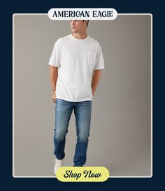 AirFlex+/Authentic denim look with flexibility and comfort you have to feel to believe./High stretch level that keeps its shape/Medium wash Casual Soft-washed Straight Leg Jeans, Casual Relaxed Fit Soft-washed Jeans, Casual Comfort Stretch Cotton Jeans, Soft-washed Relaxed Fit Casual Jeans, Casual Soft-washed Relaxed Fit Jeans, Casual Medium Wash Comfort Stretch Bottoms, Straight Leg Comfort Stretch Jeans For Everyday, Casual Straight Leg Comfort Stretch Jeans, Casual Comfort Stretch Medium Wash Bottoms