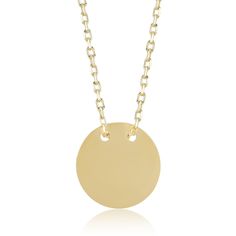 "✅ TRENDY DESIGN - Simple and Minimalist Round/Circle shaped Pendant with best quality Chain. ✅ 14K REAL GOLD - Comes with Gold Certificate. Guaranteed 14k Yellow Gold and \"14k\" or \"585k\" Stamped. NO gold plated. The product is made of %100 high quality 14k pure gold. ✅ CHAIN - Excellent quality and durable chain in Real 14k Gold. Cable chain lenght of necklace is 18 inc secured with spring ring clasp. ✅ A PERFECT GIFT - Comes in Free fine jewelry black gift box. This gold necklace make the Circle Shaped Yellow Gold Necklace With Adjustable Chain, 14k Gold Necklace With Adjustable Chain And Round Pendant, 14k Gold-filled Yellow Gold Round Disc Necklace, Gold Circular 14k Gold Necklace, 14k Gold Necklace With Adjustable Chain And Round Disc, 14k Yellow Gold Circle Necklace, 14k Gold Polished Charm Necklaces, Gold Charm Necklace With Polished Finish In 14k Gold, Gold 14k Polished Finish Charm Necklace