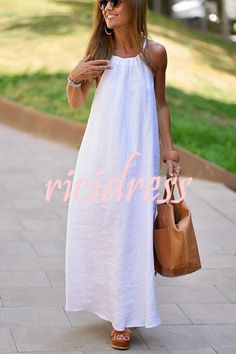 Down By The Cove Linen Blend Halter Maxi Dress Mode Ab 50, Look Boho Chic, The Cove, Maxi Dress Sale, Halter Maxi Dress, Vacation Wear, Halter Maxi, Halter Maxi Dresses, Looks Chic