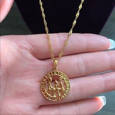 It’s New Without Tag Gemini Zodiac Sign 18k Gold Filled Necklace Size Length: 24” Long Hypoallergenic, Nickel Free Gold-plated Zodiac Sign Necklace, Gf Necklace, Infinity Symbol Necklace, Gemini Necklace, Gemini Jewelry, Cat Eye Necklace, Gemini Zodiac Sign, Clear Necklace, Deer Necklace