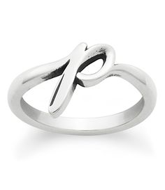 From James Avery&#x2C; this ring features:Our script initial rings are a lovely way to tell your story with flourishing handwritten letters and endless styling and stacking opportunities from A to Z.Crafted in beautiful sterling silverapprox. 0.25" wideCrafted in America using the world's finest materials. James Avery Initial Ring, Initial Rings, James Avery Rings, Script Initial, Sterling Silver Jewelry Rings, Tell Your Story, Handwritten Letters, James Avery, Initial Ring