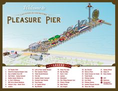 an amusement park map for the pleasure pier