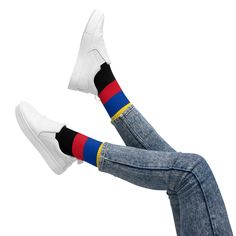 Introducing our Colombia Socks – from our Travel the World collection, the perfect fusion of comfort and style for the wanderlust in you! Crafted with care and designed for travel lovers, these socks are more than just a fashion statement; they're a journey waiting to be embraced.🌍 Embark on Comfort:Indulge your feet in luxury with our socks that boast a cushioned bottom, for a comfortable fit. Whether you're exploring the bustling streets or relaxing at home these socks are your ultimate trave Comfortable Casual Socks For Outdoor, Comfortable Casual Outdoor Socks, Casual Blue Outdoor Socks, Casual Blue Socks For Outdoor, Sporty Multicolor Winter Socks, Sporty Multicolor Socks For Winter, Sporty Multicolor Cotton Socks, Casual Multicolor Socks For Streetwear, Sock Game