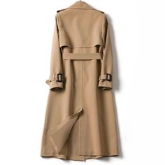 Womens Belted Fleece Trench Long Coat Overcoat Duster Jacket Winter Warm Outwear Waterproof Trench Coat, Autumn Sleeve, Long Trench, Long Trench Coat, Black Camel, Classic Jacket, Fit Fashion, Belted Trench Coat, Belt Style