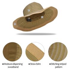 Tired of getting sunburned after a day of outdoor activities? Solaris series by Tirrinia wide brim sun hat will keep the sun off of your face and neck while on the travel/beach, hiking, fishing , golfing, baseball or camping.....any outdoor activity. Specifications: Material: Made of lightweight blended fabric-friendly, breathable and comfortable to wear Style: beach sun hat/straw hat/floppy sun hat/sun protection hat/gardening hat/travel hat Size: one size fit most womens: head circumference 23 Lightweight Packable Sun Hat For Summer, Lightweight Curved Brim Hat For Beach, Lightweight Curved Brim Beach Hat, Lightweight Wide Brim Hat For The Beach, Lightweight Wide Brim Hat For Beach, Wide-brim Lightweight Hat For Beach Season, Lightweight Wide Brim Hat For Beach Season, Lightweight Beach Hat With Curved Brim, Lightweight Curved Brim Bucket Hat For Vacation