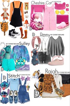 Disney Bound Pixar Outfits, Disney Bounding Cheshire Cat, Stitch Disneyland Outfit, Disney Bounding Group Outfits, Disney Bounding Friends, Cute Disney Character Outfits, Cute Disney Costumes For Women, Disney Up Outfit Ideas, Disney Couple Bounding