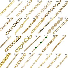 This listing is for unfinished bulk chains by the foot, perfect for permanent jewelry and other jewelry projects. Check out the link below for the finished chain necklace with clasp: https://www.etsy.com/listing/1410808328/14k-gold-filled-chain-necklacesready-to?click_key=84b18db89507b50bd002050253475193484416e1%3A1410808328&click_sum=3a0c575d&ref=shop_home_active_29&sts=1 Material: 14K 1/20 Gold Filled Chain.  Made in USA. Sold per foot Chain Style: 02-Paperclip chain:2.5mm wide *6.5mm long 08- Affordable Evening Jewelry With Adjustable Chain, Cheap Jewelry With Cable Chain, Luxury Gold Chain For Jewelry Making, Permanent Jewelry Chains, Jewelry Chain Types, Chain Types, Buy Wholesale Jewelry, Foot Chain, Permanent Jewelry