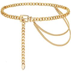 PRICES MAY VARY. Material: This gold chain belt are made of high quality alloy, is thick chain, strong, are strictly selected, will not fade and not easy to break, and it fit for most women. Chain Belts' Length: 130cm/51.2IN(Detailed Size can refer to the detailed picture). We suggest that you could compare your waist's size and the waist chain's size before placing an order so that you can choose a most suitable waist chain Unique Design: Simple chunky chain, exquisite handmade, very cool metal Trendy Metal Waist Chain As Gift, Trendy Metal Waist Chain Perfect As A Gift, Trendy Metal Waist Chain Gift, Trendy Adjustable Gold Waist Chain, Gold Metal Chain Belt As A Gift, Gold Metal Chain Belt For Gift, Trendy Adjustable Chain Belt As Gift, Metal Chain Belt For Gifts, Metal Chain Belt As A Gift