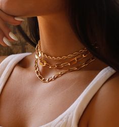 Gold Choker, Gold And Silver Chains – Rellery Chain Chokers, Gold Chain Necklaces, Hot Necklaces, Custom Engraved Necklace, Gold Chain Choker, Sunflower Necklace, Gold Choker Necklace, Meaningful Jewelry, Gold Choker