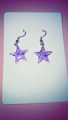 corona beer dangle earrings Star Dangle Earrings, San Angelo, Crescent Moon Earrings, Resin Earrings, Moon Earrings, Crescent Moon, Purple Color, Crescent, Jewelry Earrings Dangle