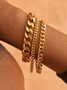 OUR CLASSIC CHUNKY CUBAN LINK COLLECTION IS AVAILABLE IN NECKLACES,  BRACELETS. THEY ALSO COME IN TWO WIDTH 13MM OR 15MM, CHOOSE YOUR DESIRED OPTIONS IN THE DROP DOWN MENU BELOW. WIDTH: 13MM AND 15MM NECKLACE LENGTH: 18” BRACLET LENGTH: 7.5” ALL OUR JEWELRY IS MADE TO LAST AND WITH LOVE, PLEASE VISIT OUR CARE PAGE FOR Chevron Friendship Bracelet, Cuban Necklace, Friendship Bracelets Tutorial, Necklaces And Bracelets, Jewelry Accessories Ideas, Bracelet Tutorial, Cuban Link, Friendship Bracelet Patterns, Stainless Steel Necklace