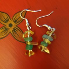 Fun Unique And One Of A Kind. Multicolor Novelty Dangle Jewelry, Beads Earrings, Handmade Glass Beads, Earrings Color, Jewelry Handmade, Green Yellow, Beaded Earrings, Glass Beads, Handmade Jewelry