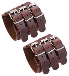 PRICES MAY VARY. AFFORDABLE BRACELET--2 Pcs Brown&Black Leather Armband in One Order, Most Economical Set for You,Deserve to Purchase. Made of High Quality Synthetic leather this bracelet Combines both Style with Comfort. DIMENSION--The Leather Arm Armor Cuff is made with Adjustable Buckles. The Wrist Circumference can Adjusting by This. Help Adjusting to Fit Most Sizes. Wristband Medieval Bracers for both Men and Women. GREAT FOR COSTUME--Perfect for every knightly costume! Would be a wonderful Cuff Jewelry, Arm Armor, Estilo Punk, Artificial Leather, Wide Bands, Steel Jewelry, Larp, Arm Band, Bracelets For Men