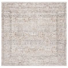 an area rug with beige and grey colors