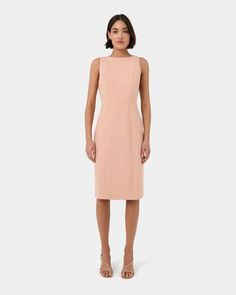 After Hours, Elevate Your Style, Medium Weight, Midi Length, Day Dresses, Round Neckline, Sleeveless Dress, Desk, Spandex