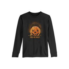 Get in the spooky spirit with this Halloween Trick Or Treat Pumpkin Candy Corn boys' long sleeve tee. Get in the spooky spirit with this Halloween Trick Or Treat Pumpkin Candy Corn boys' long sleeve tee. Crewneck Long sleevesFABRIC & CARE Cotton Machine wash Imported Size: Small. Color: Black. Gender: male. Age Group: kids. Pattern: Graphic. Trick Or Treat Pumpkin, Pumpkin Candy Corn, Pumpkin Candy, Kids Pattern, Halloween Trick Or Treat, Boy Tees, Halloween Hacks, Boys Long Sleeve, Pattern Graphic