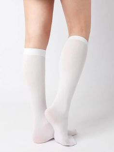 Shop Socks, Tights, Leggings | Women's Socks | SHEIN USA Hobble Skirt, Nylon Socks, Nylon Leggings, White Socks, Women Socks, Calf Socks, Girls Socks