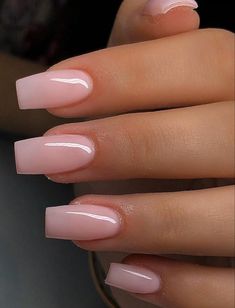 Pale Pink Nails, Tapered Square Nails, White Acrylic Nails, Simple Acrylic Nails, Coffin Nails Long, Nail Swag