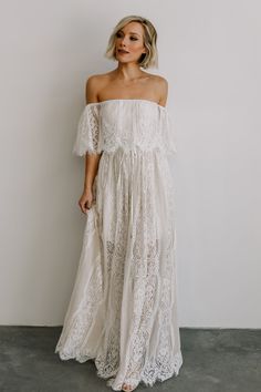 Caroline Lace Maxi Dress | Off White | Baltic Born Western Family, Fam Photos, Bday Shoot, Farm Photos, White Lace Maxi Dress, White Lace Maxi, Kebaya Dress, Baltic Born, High Street Fashion