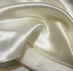 Off White (Ivory) Linen Silk Satin Fabric 45" Wide By The Yard | eBay Duchess Fabric, Silk Satin Fabric, Sequin Wedding, Duchess Satin, Ivory Bridal, Corded Lace, Modest Wedding, Matte Satin, Modest Wedding Dresses