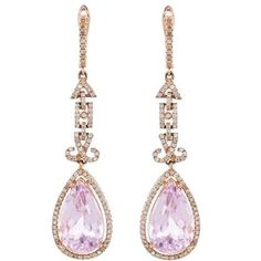 Pink Kunzite, Fine Diamond Jewelry, Semi Precious Gems, Engagement Ring White Gold, Diamond Dangle Earrings, Turkish Jewelry, Natural Diamond Engagement Ring, Pink Earrings, Natural Earth