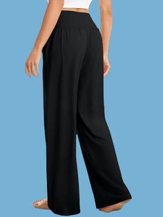 These stylish trousers feature the popular trend of wide leg design, giving you a chic and modern look. The high waist and conveniently placed pockets add both style and functionality to these pants. Elevate your fashion game with these GYPSY trousers. 🔷 Product Measurements (Inch) Size HIP WAIST LENGTH S | 42,5 | 26.8 | 41.7 M | 44.1 | 26.3 | 42,1 L | 45.7 | 29.9 | 42,5 Material composition: 100% polyester Care instructions: Machine wash cold. Tumble dry low Versatile Wide-leg Cargo Pants, Solid Straight Dress Pants With Elastic Waistband, Straight Dress Pants With Elastic Waistband, Versatile Straight Dress Pants With Elastic Waistband, Wide-leg Stretch Dress Pants With Pockets, Stretch Wide-leg Dress Pants With Pockets, Versatile Wide-leg Pants With Loose Fit, Versatile Dress Pants With Elastic Waistband, Versatile Wide-leg Pants With Loosely Fitted Hips