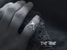 This magnificent ring, which is a masterpiece of handcraft, is made of 925 sterling silver. It is completely handcrafted.If you want to customize any silver ring, please contact me. PRODUCT DETAILS * Made to Order * Certified 925 sterling silver * Your ring comes in a pretty ring box. * Width: 23.5 mm * Weight: about 3.6 g RING SIZE *The best way to learn your finger size is to see a jeweler. However if it is not possible please look at our ring size chart in last picture. There you can find out Butterfly Ring, Pretty Rings, Handmade Ring, Sterling Silver Jewelry, Gifts For Women, Rings For Men, Silver Rings, Handmade Jewelry, Gifts For Her