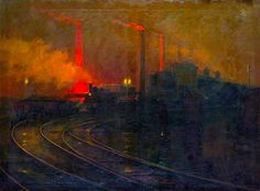 George Stephenson, Architecture Paintings, Revolution Art, Industrial Paintings, Most Famous Paintings, Architecture Painting, Great Paintings, Industrial Art, Art Uk