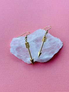 Make a statement with these cute arrow dangle earrings! These earrings are available in gold, silver, and antique bronze and the fishhook earring wires are nickel free! Each pair comes with two metal butterfly earring backs and a backup pair of silicone backs. Earrings will arrive in a cute fabric gift bag - perfect if you're planning to gift them to someone or even just for unwrapping a little something to you, from you! Cute Arrow, Arrow Jewelry, Gold Arrow, Butterfly Earring, Arrow Earrings, Jewelry Cute, Metal Butterfly, Earring Wires, Fun Jewelry