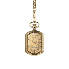 The pocket watch is a classic, elegant style. It has been around for hundreds of years and remains timeless and classy—the ultimate status symbol for men. A fancy rectangular case is set with a 24k gold foil dial that is sure to impress. A single solitaire Diamondeau®, flawless simulated diamond sits at 12 o’ clock and handy date window to keep you on track. Get yourself a piece of history with this gold foil pocket watch. Classic Elegant Style, Status Symbol, Latest Jewellery, Classic Elegant, Signature Design, O Clock, Out Of Style, Gold Foil, Elegant Style