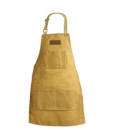 a brown apron on a white background