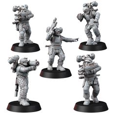 Details:  28mm Airborn Squad, Consists of 5 Troopers. (Bases not included)   Suitable for any Sci-Fi Table top board game.  High quality Australian 3D printed miniatures made from premium resin for table top games. We are a licensed merchant for Red Pilgrim Miniatures.   Miniatures are unpainted, unassembled. Printed supports have been removed after printing to ensure you receive the cleanest prints. Generally very little clean up is required, if we have missed any supports a sharp knife and cli Top Board Games, 3d Printed Miniatures, Table Top Games, Wargaming Table, Astra Militarum, 40k Artwork, Top Games, Sharp Knife, Warhammer 40k Artwork